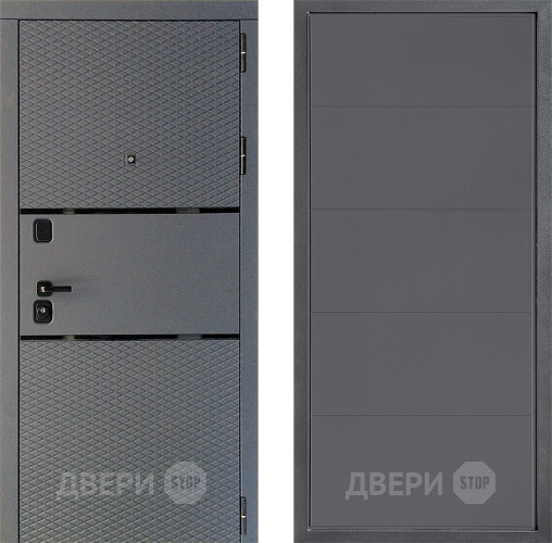 Входная металлическая Дверь Дверной континент Диамант Дизайн ФЛ-649 Графит софт в Черноголовке