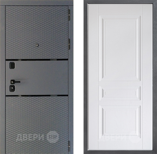 Входная металлическая Дверь Дверной континент Диамант Дизайн ФЛ-243 Альберо Браш серебро в Черноголовке