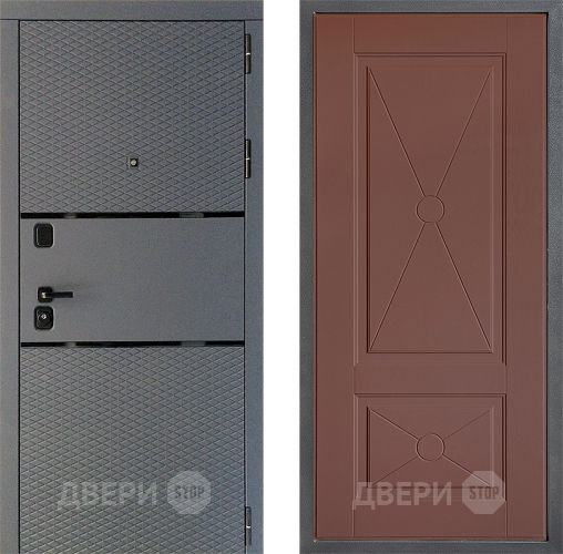Входная металлическая Дверь Дверной континент Диамант Дизайн ФЛ-617 Ясень шоколадный в Черноголовке
