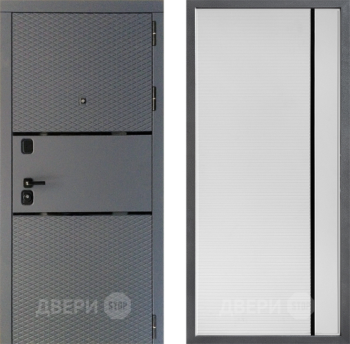 Дверь Дверной континент Диамант Дизайн ФЛ-757 Черное Стекло Софт милк в Черноголовке