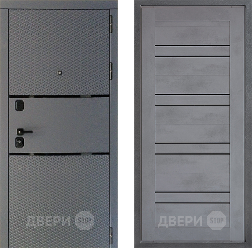 Входная металлическая Дверь Дверной континент Диамант Дизайн ФЛ-49 Бетон серый в Черноголовке