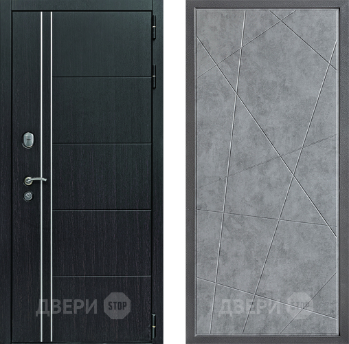 Дверь Дверной континент Теплолюкс Дизайн ФЛ-655 Бетон серый в Черноголовке