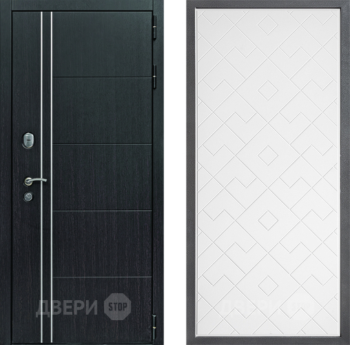Входная металлическая Дверь Дверной континент Теплолюкс Дизайн ФЛ-Тиффани Белый софт в Черноголовке