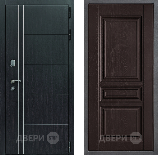 Входная металлическая Дверь Дверной континент Теплолюкс Дизайн ФЛ-243 Дуб шоколадный в Черноголовке