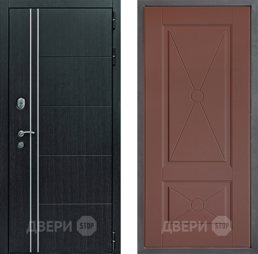 Входная металлическая Дверь Дверной континент Теплолюкс Дизайн ФЛ-617 Ясень шоколадный в Черноголовке