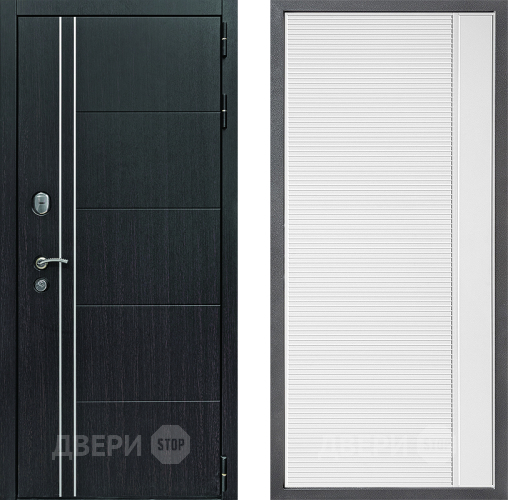 Входная металлическая Дверь Дверной континент Теплолюкс Дизайн ФЛ-757 Белое Стекло Софт милк в Черноголовке