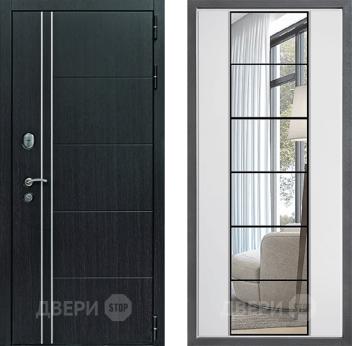 Входная металлическая Дверь Дверной континент Теплолюкс Дизайн ФЛЗ-2 Зеркало Белый софт в Черноголовке