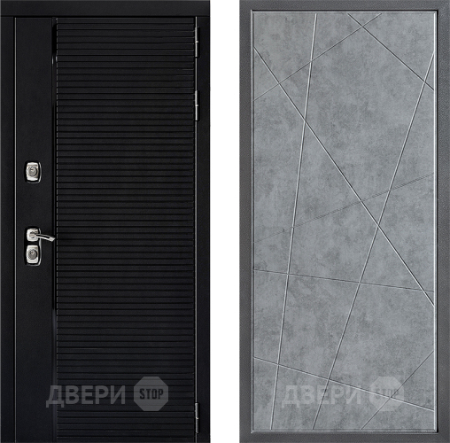 Входная металлическая Дверь Дверной континент ДК-1 ФЛ-655 Бетон серый в Черноголовке
