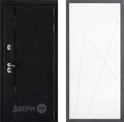 Входная металлическая Дверь Дверной континент ДК-1 ФЛ-655 Белый софт в Черноголовке