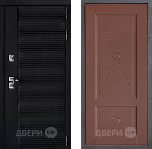Входная металлическая Дверь Дверной континент ДК-1 ФЛ-617 Ясень шоколадный в Черноголовке