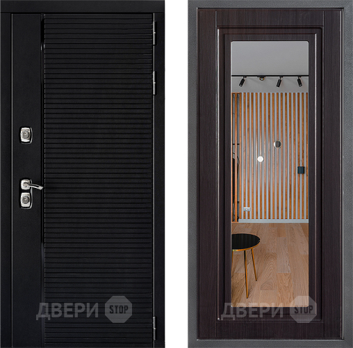 Входная металлическая Дверь Дверной континент ДК-1 ФЛЗ Зеркало Венге в Черноголовке