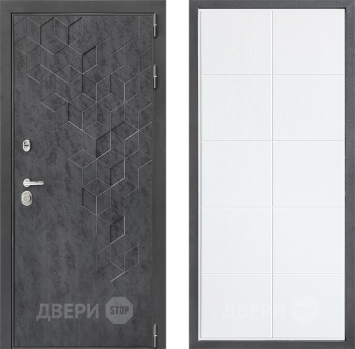 Входная металлическая Дверь Дверной континент ДК-3/713 ФЛ-Кватро Белое дерево в Черноголовке