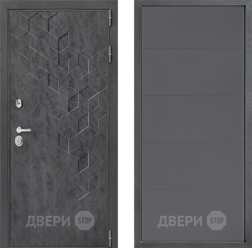 Входная металлическая Дверь Дверной континент ДК-3/713 ФЛ-649 Графит софт в Черноголовке