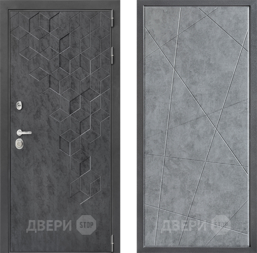 Входная металлическая Дверь Дверной континент ДК-3/713 ФЛ-655 Бетон серый в Черноголовке