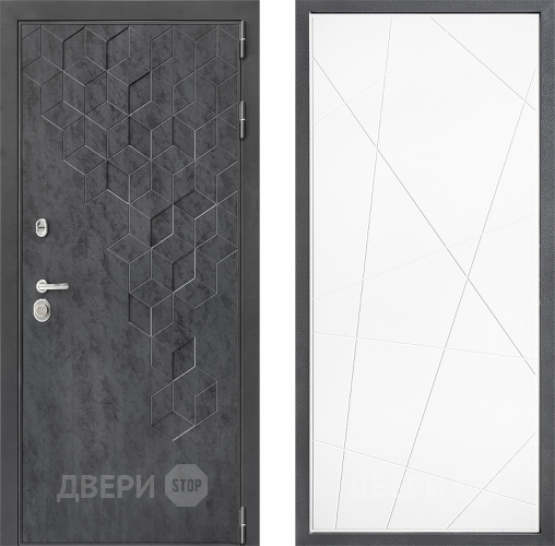 Входная металлическая Дверь Дверной континент ДК-3/713 ФЛ-655 Белый софт в Черноголовке