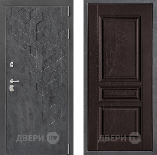 Входная металлическая Дверь Дверной континент ДК-3/713 ФЛ-243 Дуб шоколадный в Черноголовке