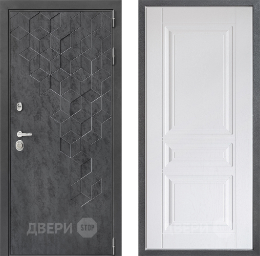 Входная металлическая Дверь Дверной континент ДК-3/713 ФЛ-243 Альберо Браш серебро в Черноголовке