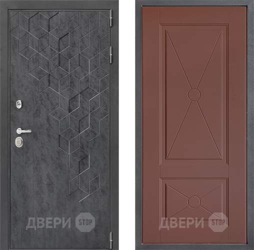 Входная металлическая Дверь Дверной континент ДК-3/713 ФЛ-617 Ясень шоколадный в Черноголовке