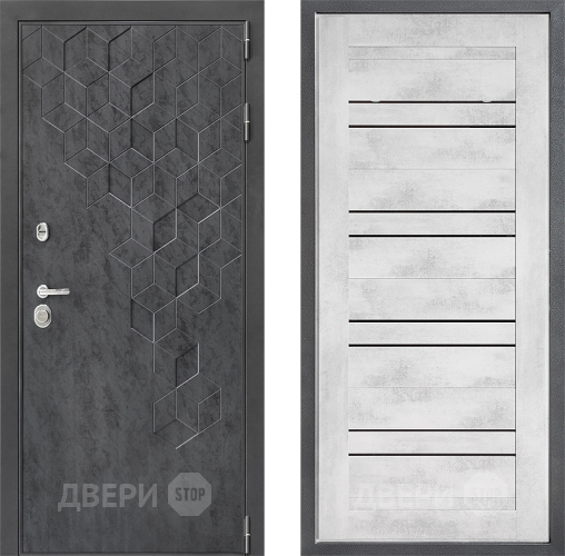 Входная металлическая Дверь Дверной континент ДК-3/713 ФЛ-49 Бетон снежный в Черноголовке
