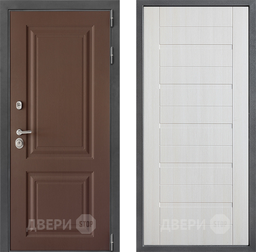 Входная металлическая Дверь Дверной континент ДК-3/729 ФЛ-70 Лиственница белая в Черноголовке