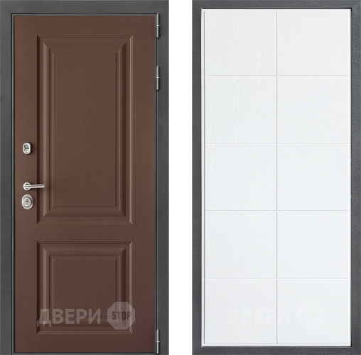 Входная металлическая Дверь Дверной континент ДК-3/729 ФЛ-Кватро Белое дерево в Черноголовке