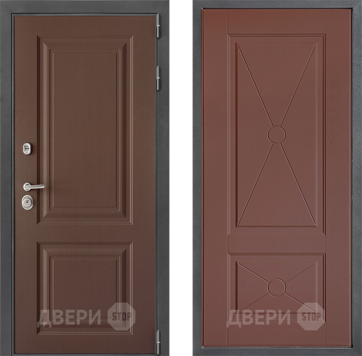 Входная металлическая Дверь Дверной континент ДК-3/729 ФЛ-617 Ясень шоколадный в Черноголовке