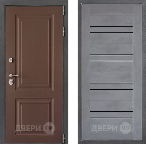 Входная металлическая Дверь Дверной континент ДК-3/729 ФЛ-49 Бетон серый в Черноголовке