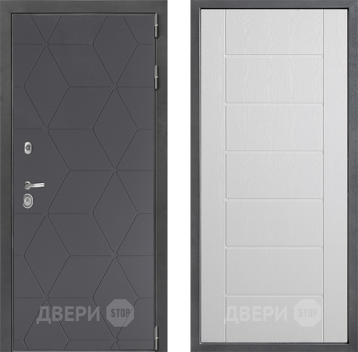Входная металлическая Дверь Дверной континент ДК-3/744 ФЛ-Лайн Белое дерево в Черноголовке