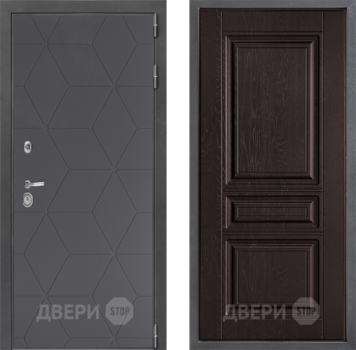 Входная металлическая Дверь Дверной континент ДК-3/744 ФЛ-243 Дуб шоколадный в Черноголовке