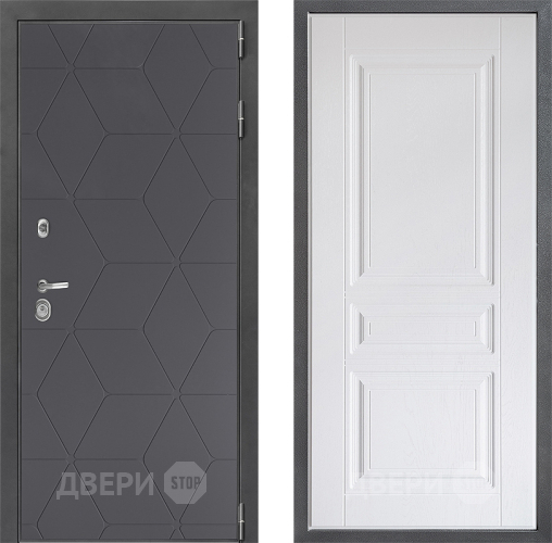 Входная металлическая Дверь Дверной континент ДК-3/744 ФЛ-243 Альберо Браш серебро в Черноголовке