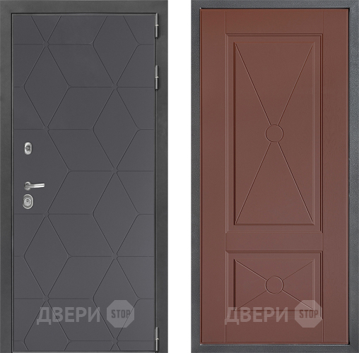 Входная металлическая Дверь Дверной континент ДК-3/744 ФЛ-617 Ясень шоколадный в Черноголовке
