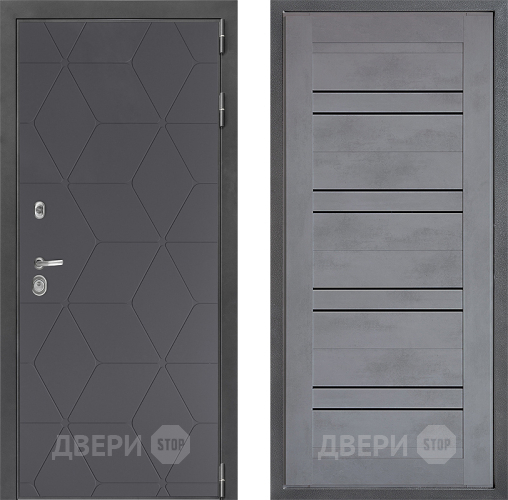 Входная металлическая Дверь Дверной континент ДК-3/744 ФЛ-49 Бетон серый в Черноголовке