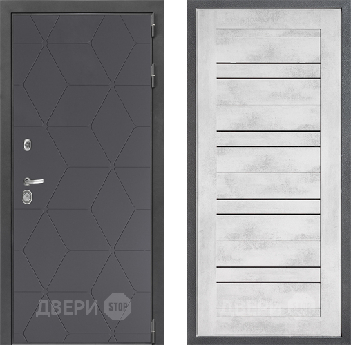 Входная металлическая Дверь Дверной континент ДК-3/744 ФЛ-49 Бетон снежный в Черноголовке