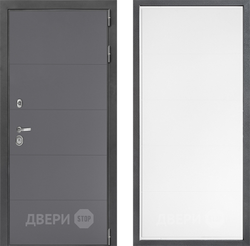 Входная металлическая Дверь Дверной континент ДК-3/649 ФЛ-649 Белый софт в Черноголовке