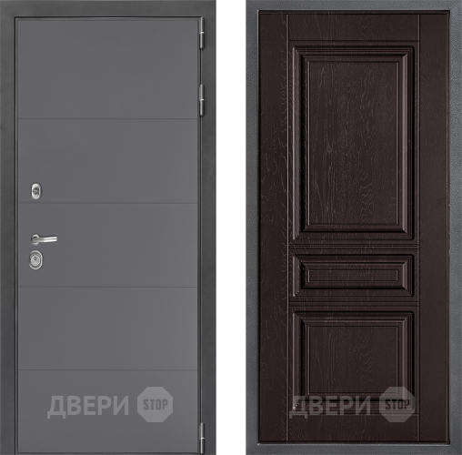 Входная металлическая Дверь Дверной континент ДК-3/649 ФЛ-243 Дуб шоколадный в Черноголовке