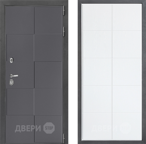 Входная металлическая Дверь Дверной континент ДК-3/606 ФЛ-Кватро Белое дерево в Черноголовке