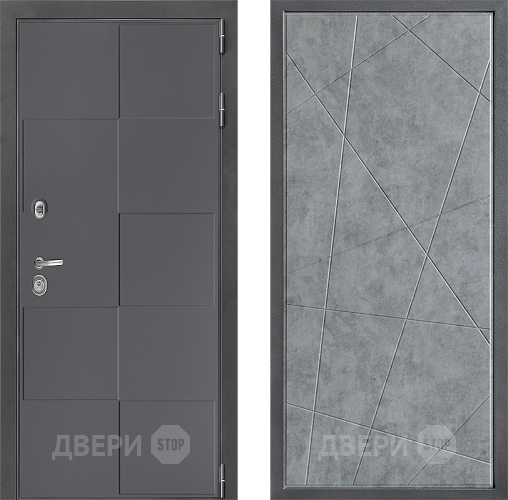 Входная металлическая Дверь Дверной континент ДК-3/606 ФЛ-655 Бетон серый в Черноголовке