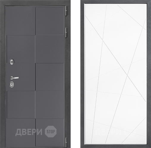 Входная металлическая Дверь Дверной континент ДК-3/606 ФЛ-655 Белый софт в Черноголовке