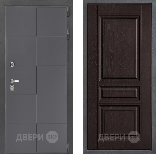 Входная металлическая Дверь Дверной континент ДК-3/606 ФЛ-243 Дуб шоколадный в Черноголовке