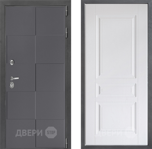 Входная металлическая Дверь Дверной континент ДК-3/606 ФЛ-243 Альберо Браш серебро в Черноголовке