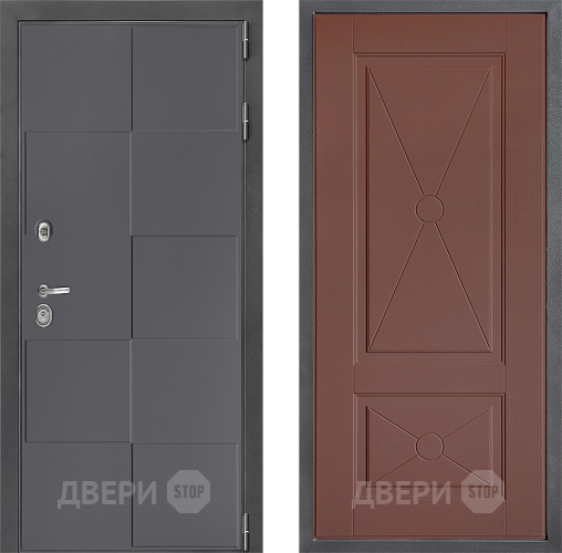 Входная металлическая Дверь Дверной континент ДК-3/606 ФЛ-617 Ясень шоколадный в Черноголовке