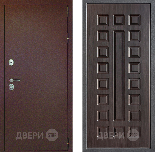 Входная металлическая Дверь Дверной континент Рубикон Медь Дизайн ФЛ-183 Венге в Черноголовке