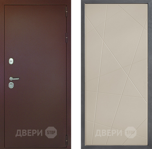 Входная металлическая Дверь Дверной континент Рубикон Медь Дизайн ФЛ-655 Капучино в Черноголовке