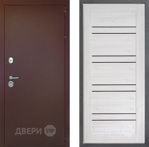 Входная металлическая Дверь Дверной континент Рубикон Медь Дизайн ФЛ-49 Сосна белая в Черноголовке