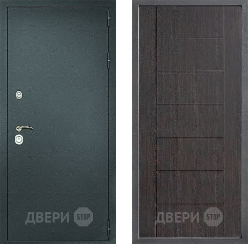 Входная металлическая Дверь Дверной континент Рубикон Серебро Дизайн ФЛ-Лайн Венге в Черноголовке