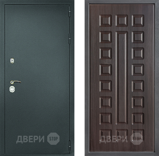 Входная металлическая Дверь Дверной континент Рубикон Серебро Дизайн ФЛ-183 Венге в Черноголовке