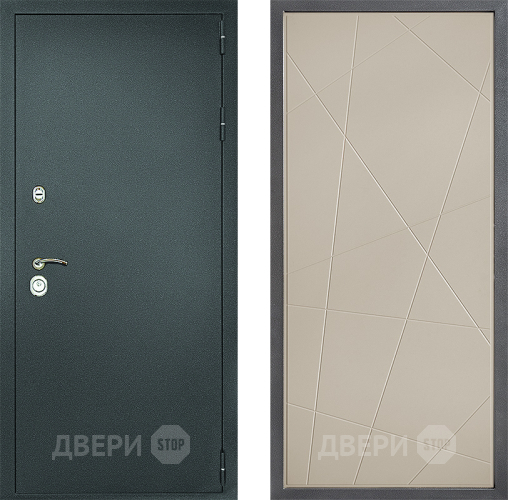 Входная металлическая Дверь Дверной континент Рубикон Серебро Дизайн ФЛ-655 Капучино в Черноголовке