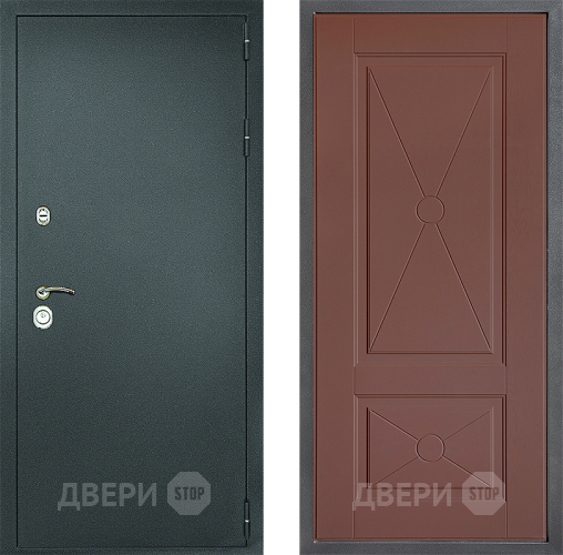 Входная металлическая Дверь Дверной континент Рубикон Серебро Дизайн ФЛ-617 Ясень шоколадный в Черноголовке
