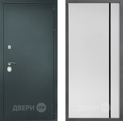 Входная металлическая Дверь Дверной континент Рубикон Серебро Дизайн ФЛ-757 Черное Стекло Софт милк в Черноголовке