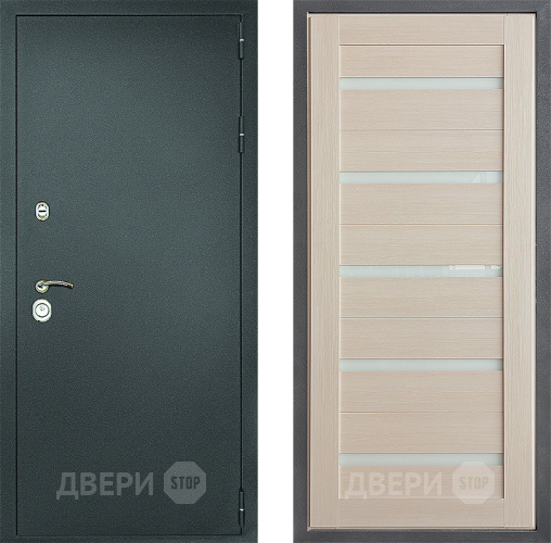 Входная металлическая Дверь Дверной континент Рубикон Серебро Дизайн ФЛ-47 Капучино в Черноголовке